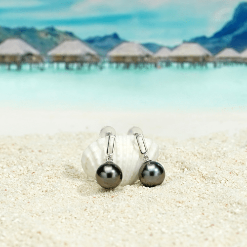 Boucle D'oreille Perle de Tahiti Adeline