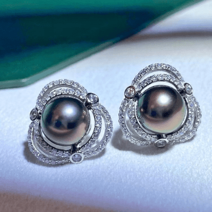 Boucle D'oreille Perle de Tahiti Lili