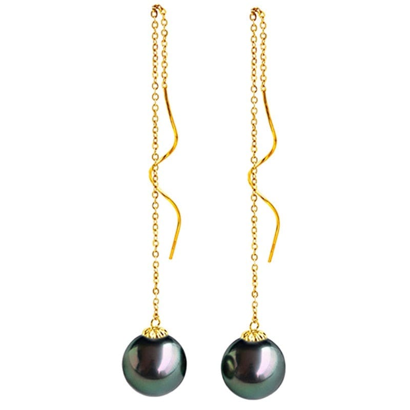 Boucle D'oreille Perle de Tahiti Amelia