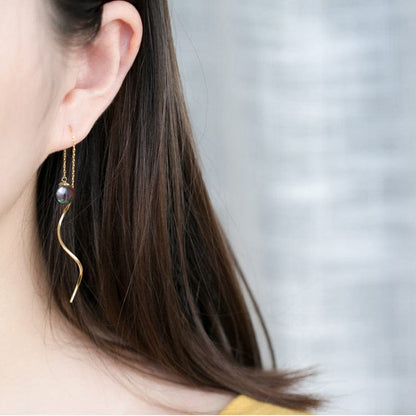 Boucle D'oreille Perle de Tahiti Amelia