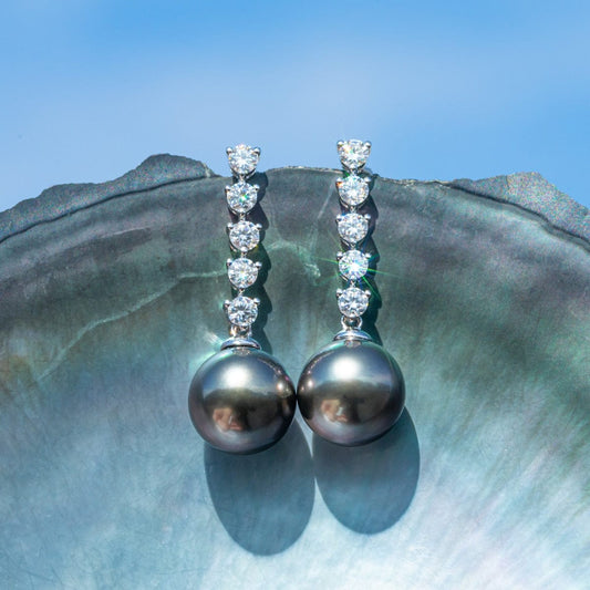 Boucle D'oreille Perle de Tahiti Annabelle