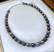 Collier Perle de Tahiti  45cm / Argent / Femme